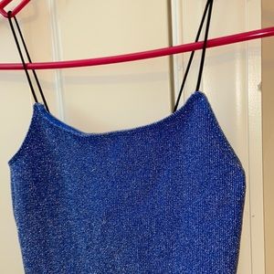 Blue Sparkly Body Suit